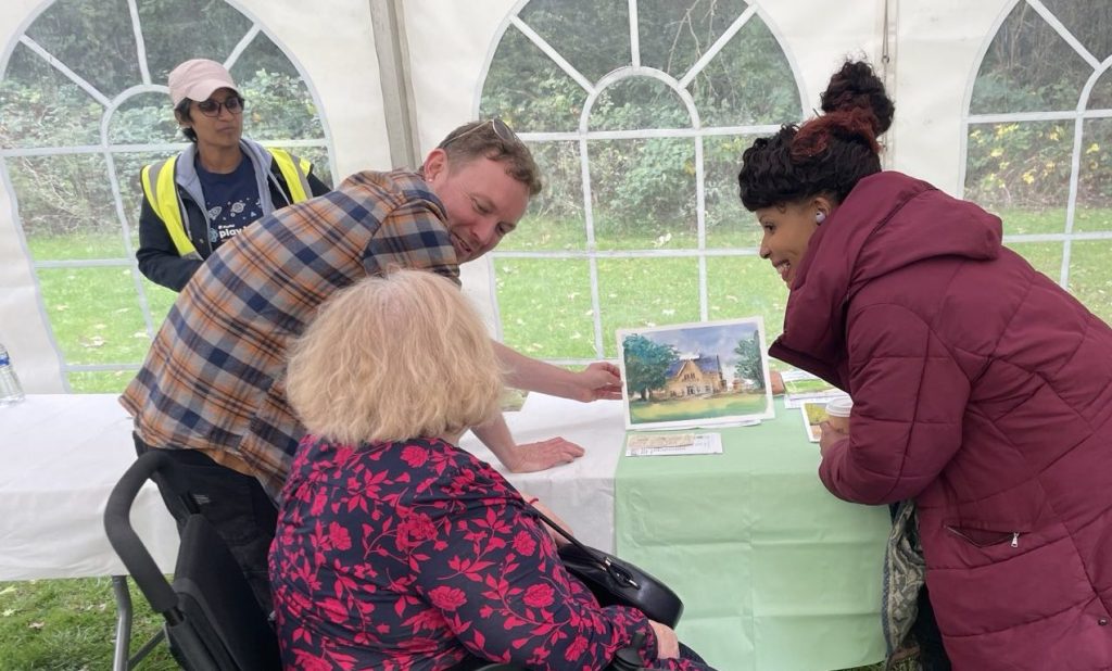 Rhys Linda and Vanessa with Ishani in the background